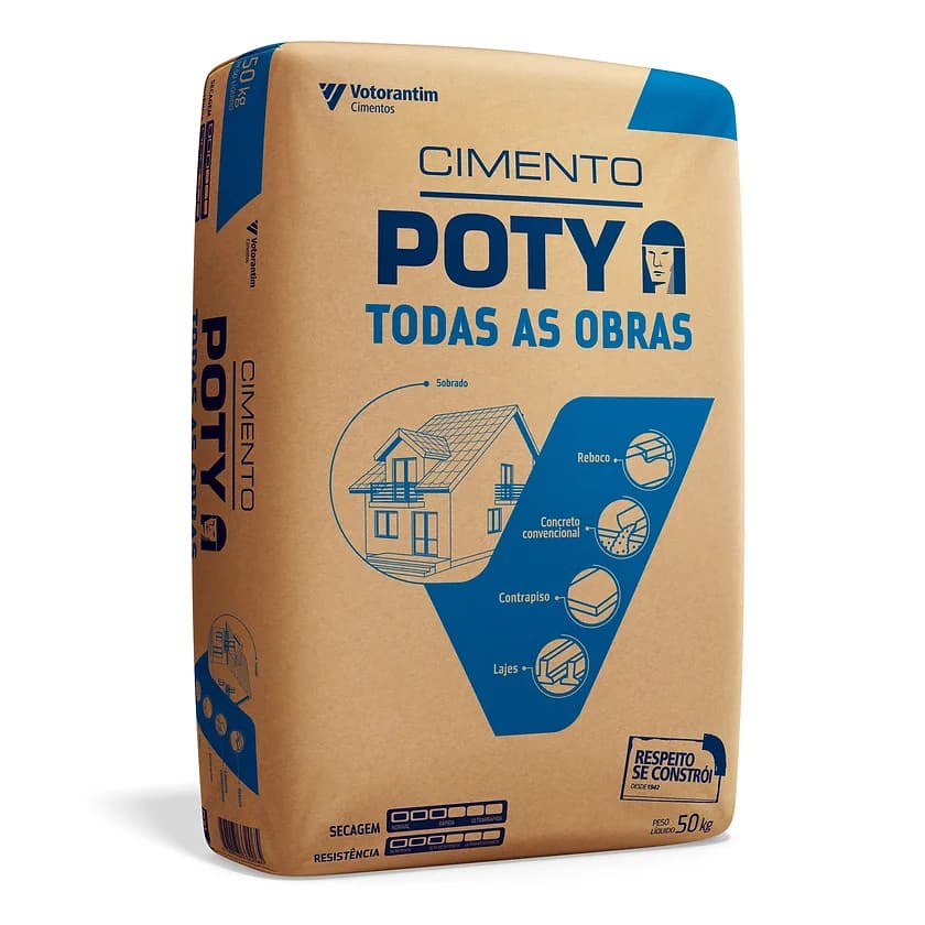 Cimento Poty Todas as Obras 50kg Votorantin