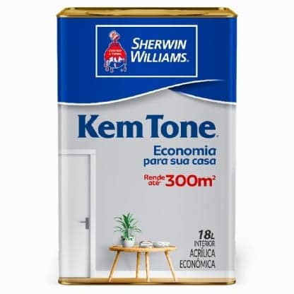 Tinta Acrilico Fosco Kem Tone 18L Branco Neve Sherwin Williams