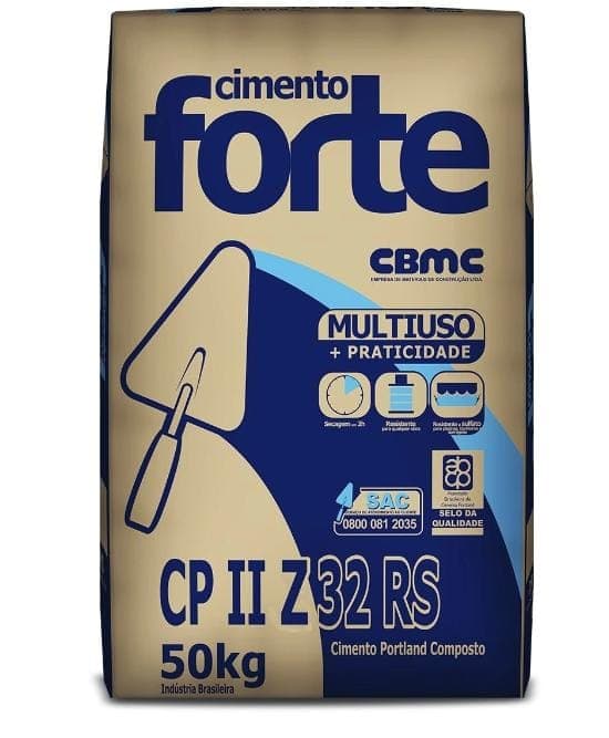Cimento CP II-Z 50kg – Cimento Forte - Imagem 1